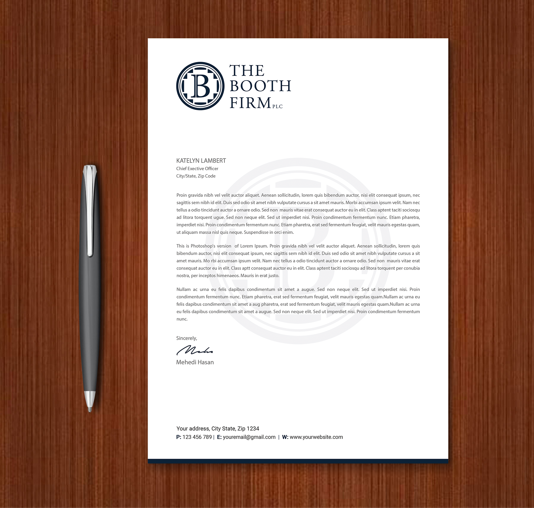 Design de Papeterie par Expert Bappy pour The Booth Firm PLLC | Design #34436290