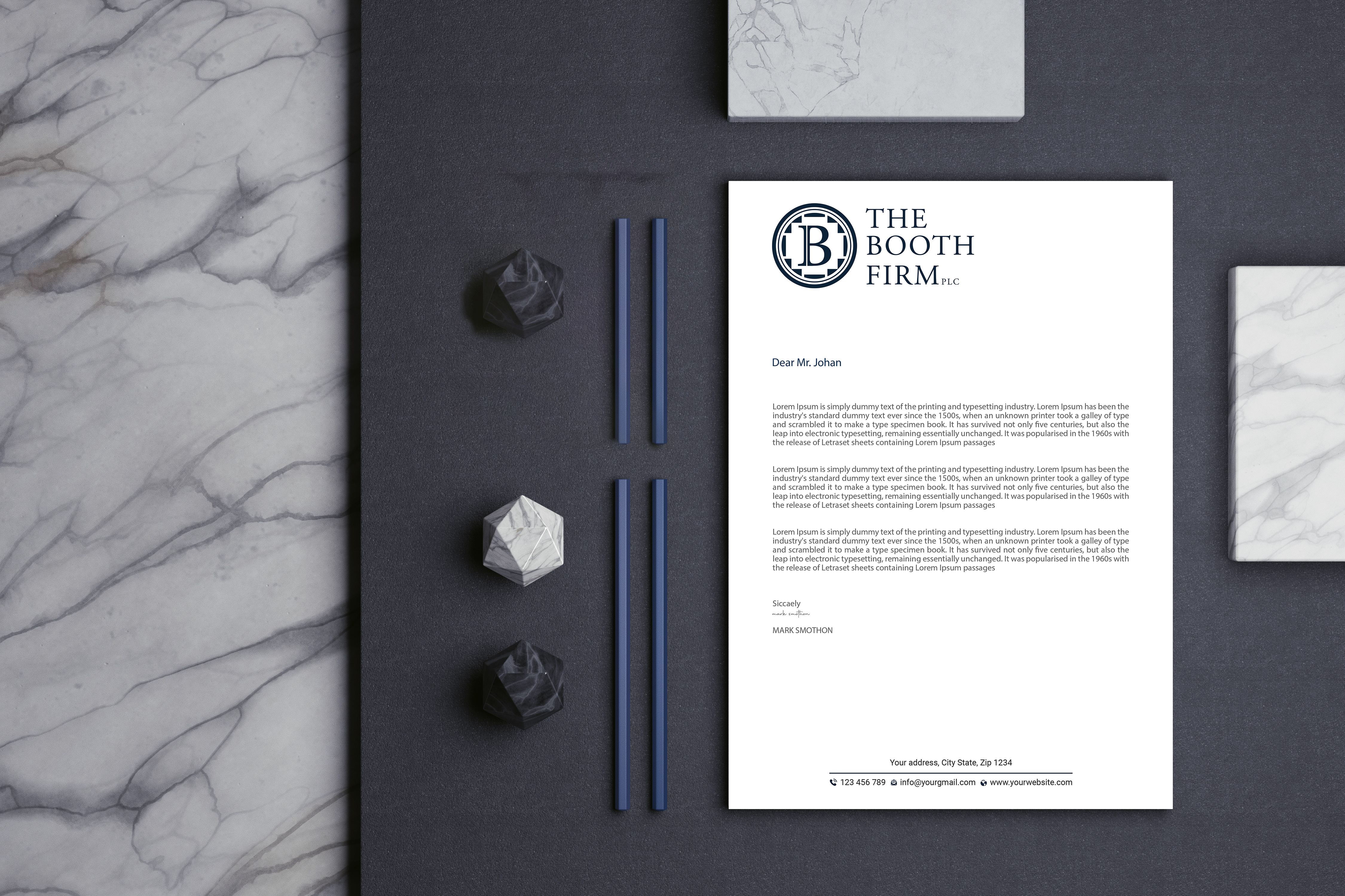 Stationery Design by Expert Bappy for The Booth Firm PLLC | Design #34436475