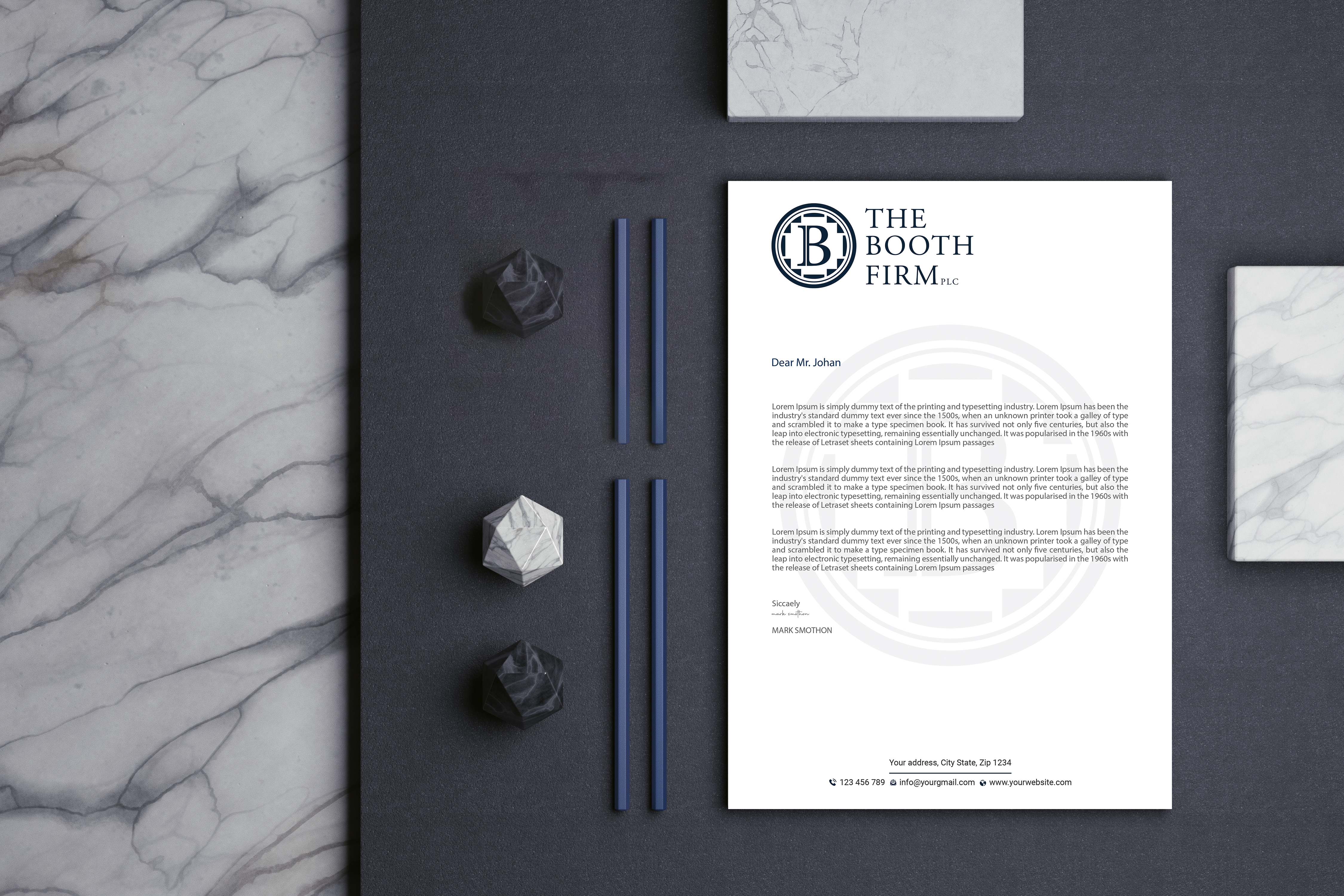 Stationery Design by Expert Bappy for The Booth Firm PLLC | Design #34436503