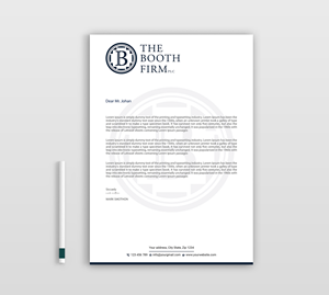 Stationery Design by Expert Bappy for The Booth Firm PLLC | Design: #34436509