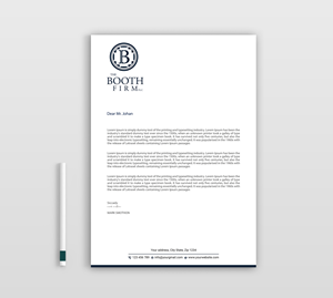 Stationery Design by Expert Bappy for The Booth Firm PLLC | Design: #34436527