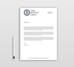 Stationery Design by Expert Bappy for The Booth Firm PLLC | Design: #34436552