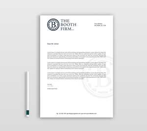 Stationery Design by Expert Bappy for The Booth Firm PLLC | Design: #34436553