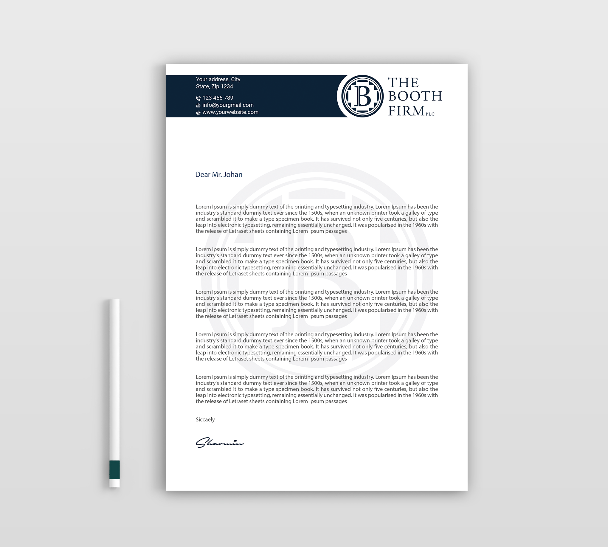 Schreibwaren-Design von Expert Bappy für The Booth Firm PLLC | Design #34436680