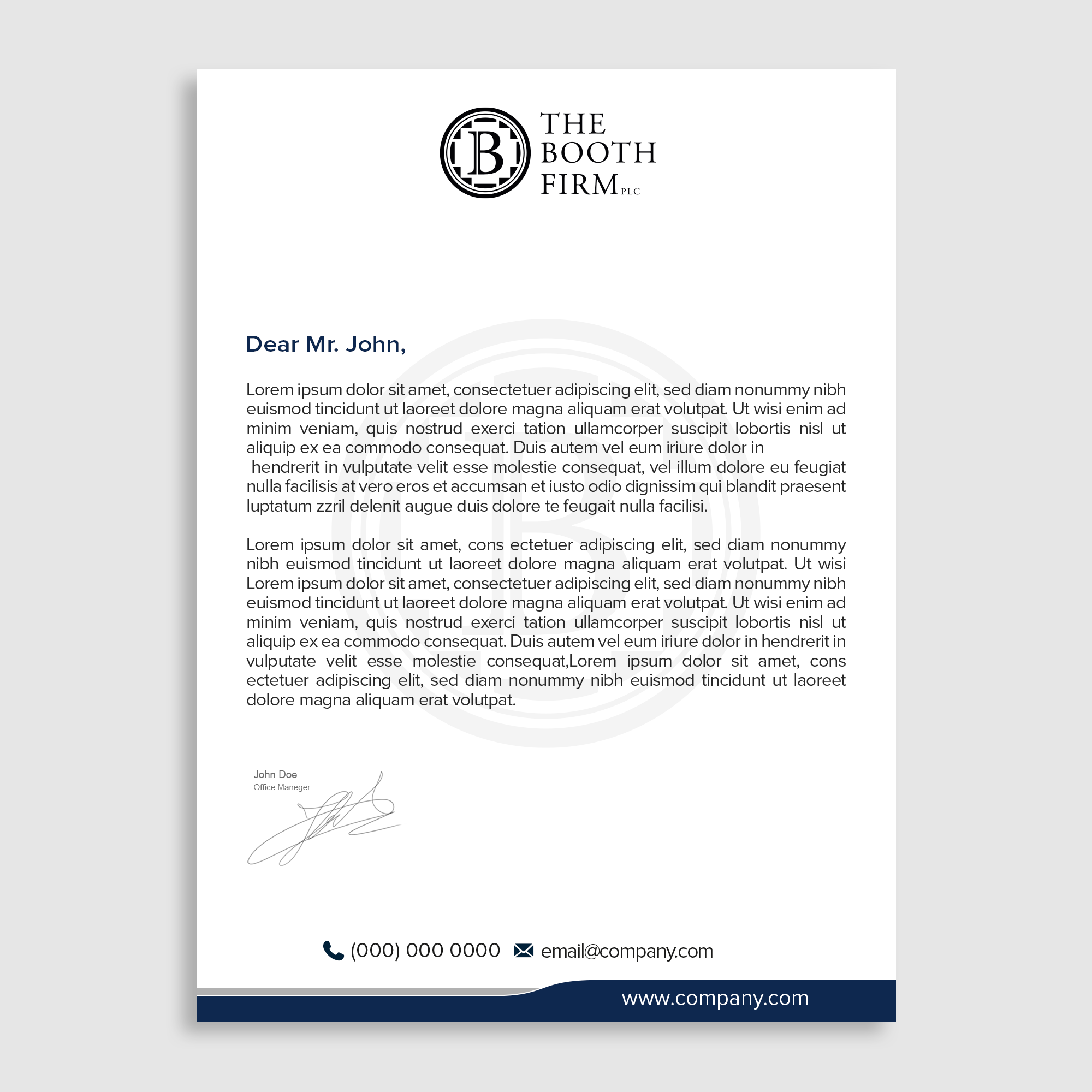 Stationery Design by WellDesign for The Booth Firm PLLC | Design #34435015