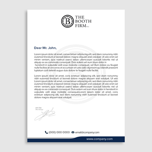 Stationery Design by WellDesign for The Booth Firm PLLC | Design: #34435015