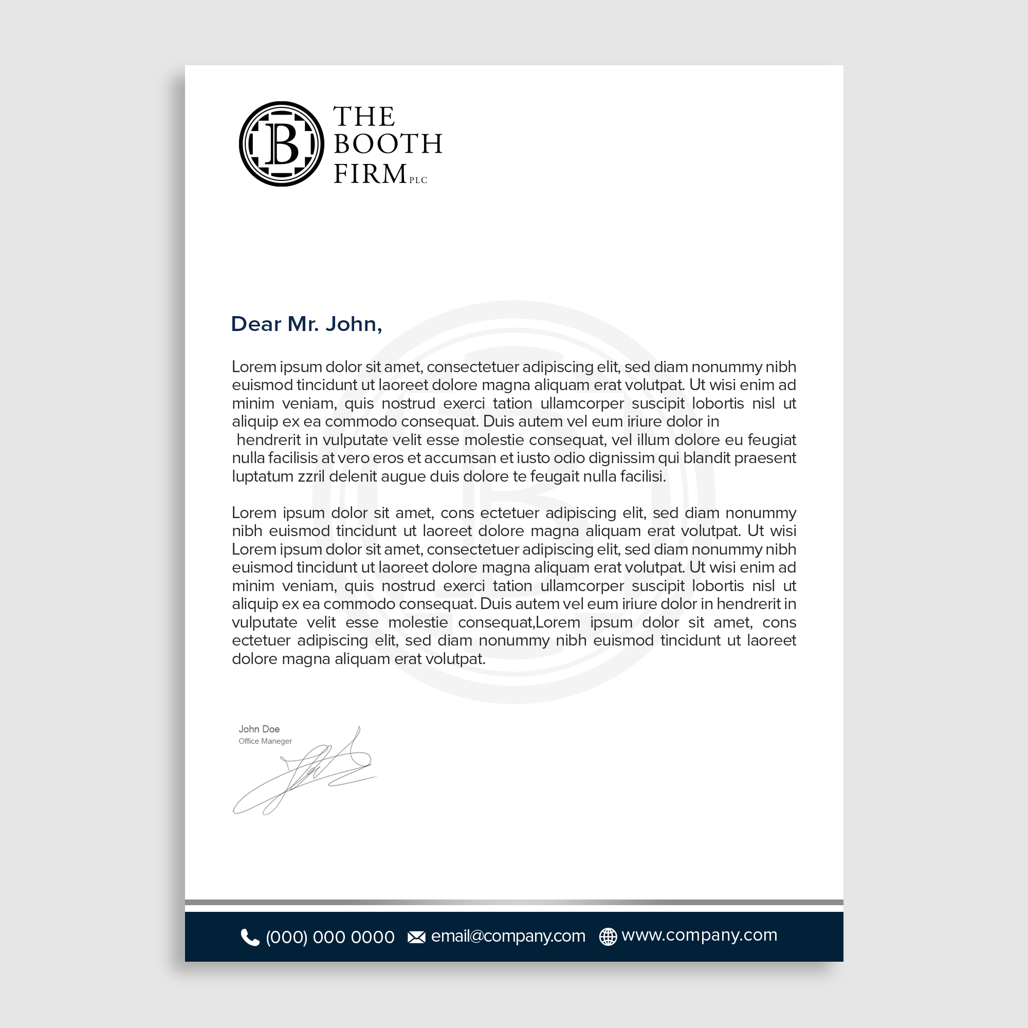 Stationery Design by WellDesign for The Booth Firm PLLC | Design #34435016