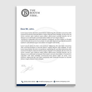 Stationery Design by WellDesign for The Booth Firm PLLC | Design: #34435017