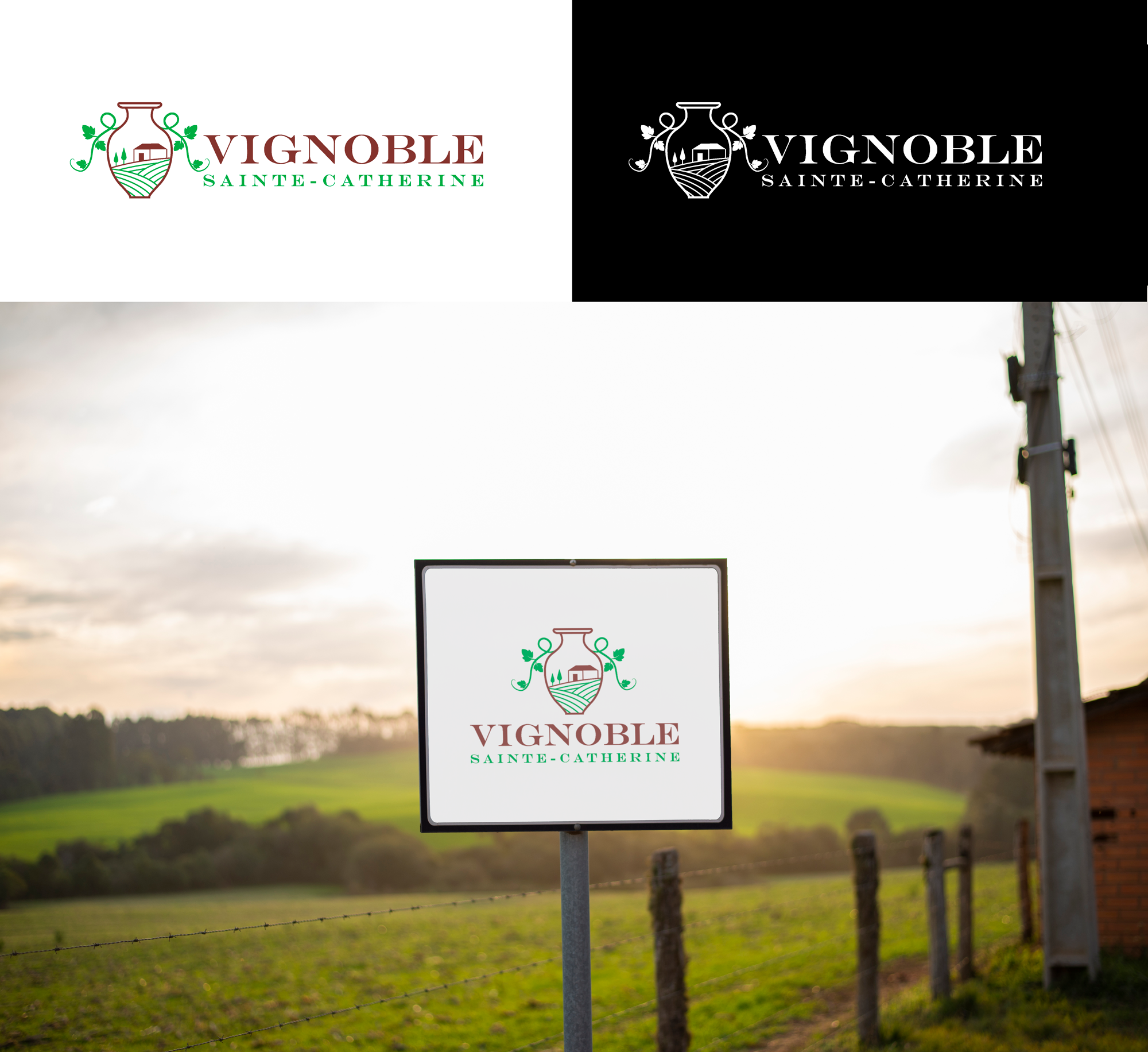 Diseño de Logo por RA-bica para Vignoble Sainte-Catherine | Diseño #34458409