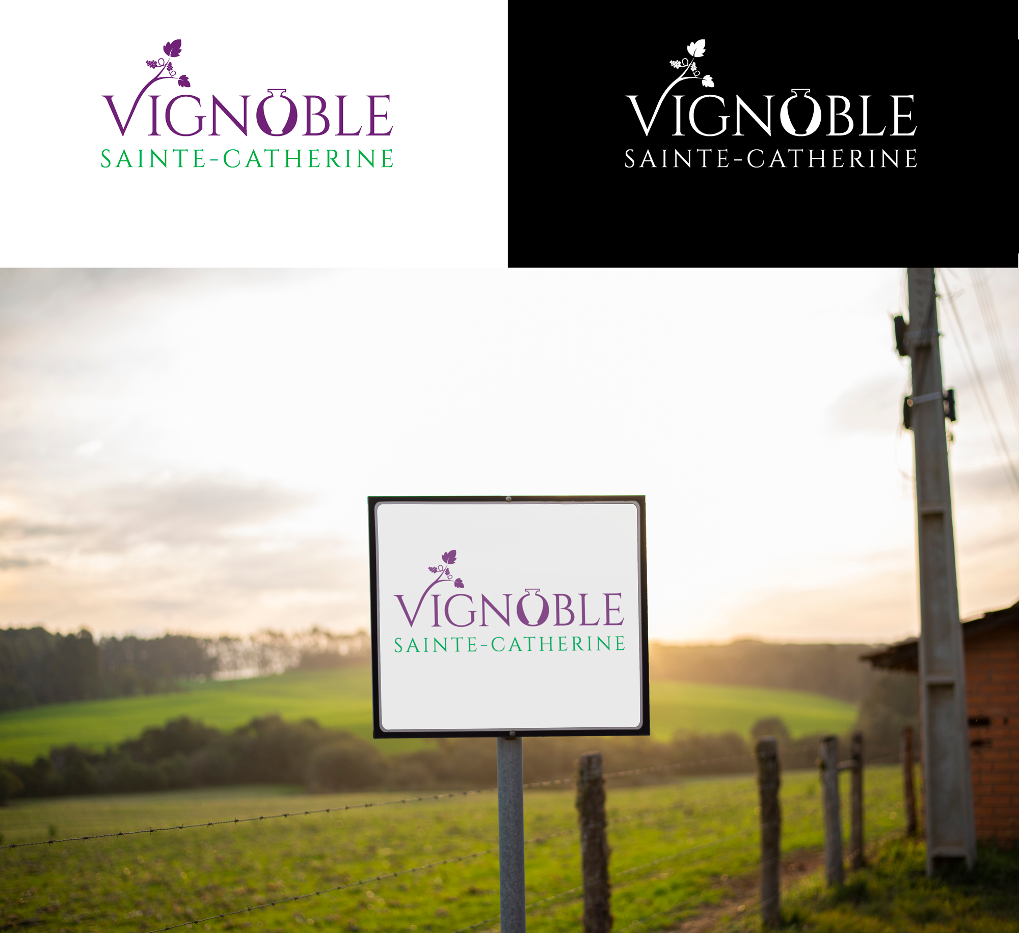 Diseño de Logo por RA-bica para Vignoble Sainte-Catherine | Diseño #34458410