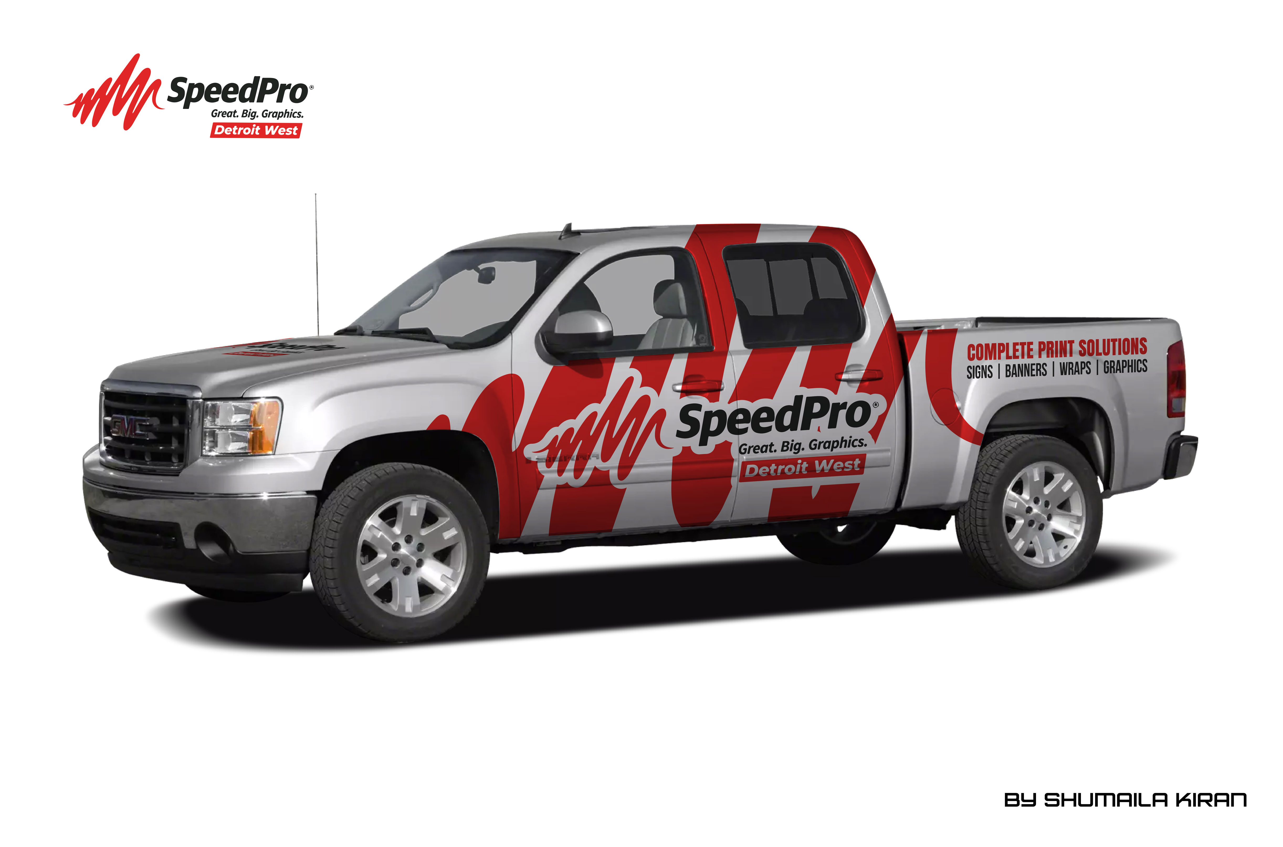 Car Wrap Design by Shumaila Kiran for SpeedPro Metro Detroit | Design #34451307