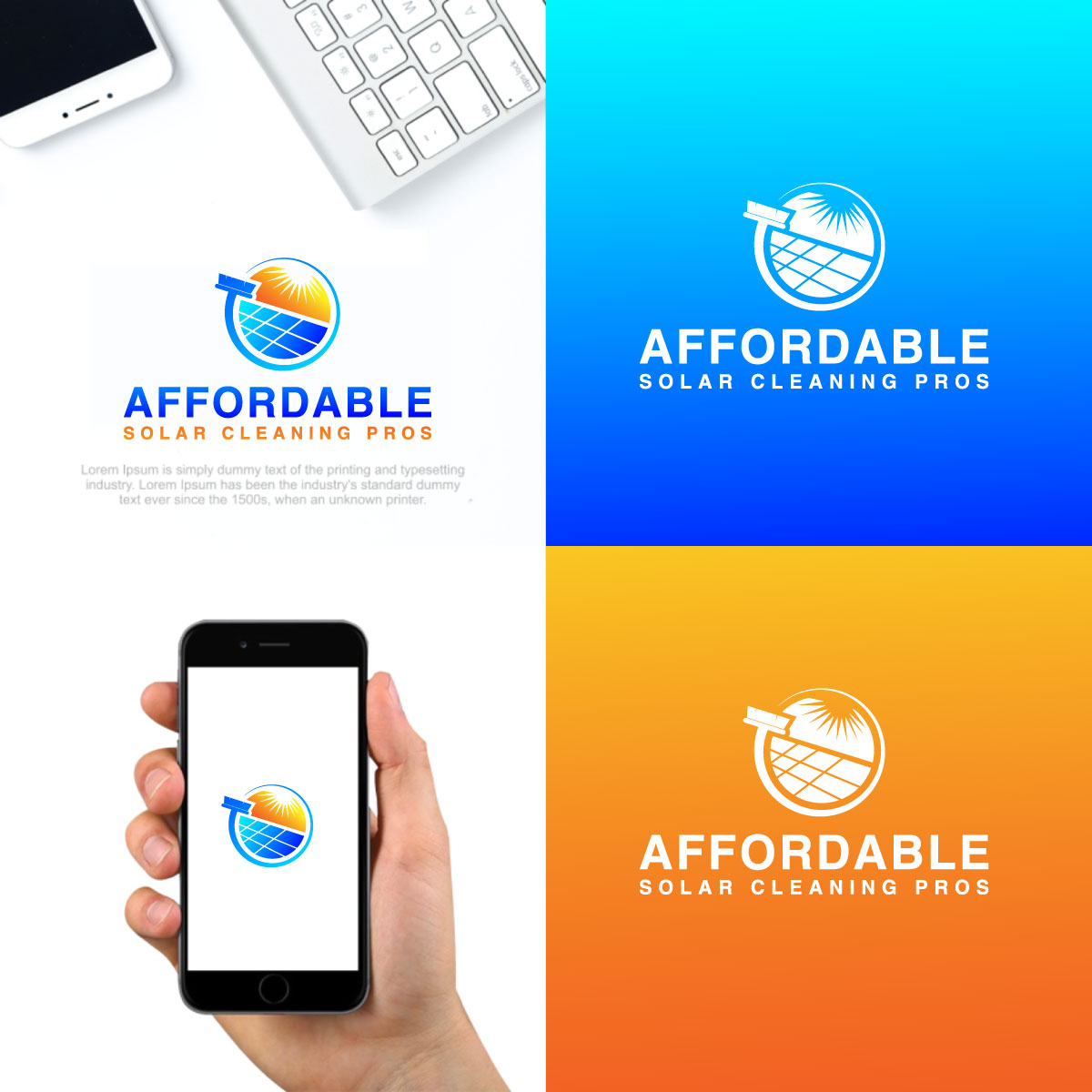 Logo Design by ismail islam for Affordable Solar Cleaning Pros LLC | Design #34454104