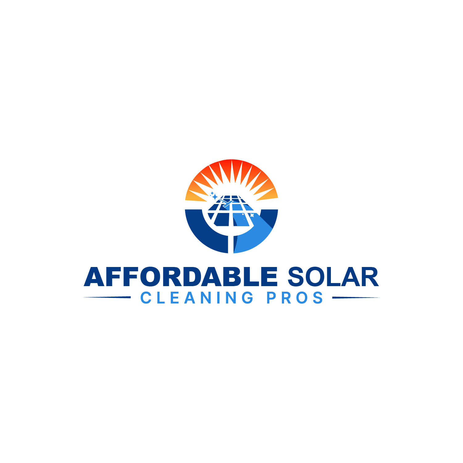 Logo Design by S.H Designs for Affordable Solar Cleaning Pros LLC | Design #34453482