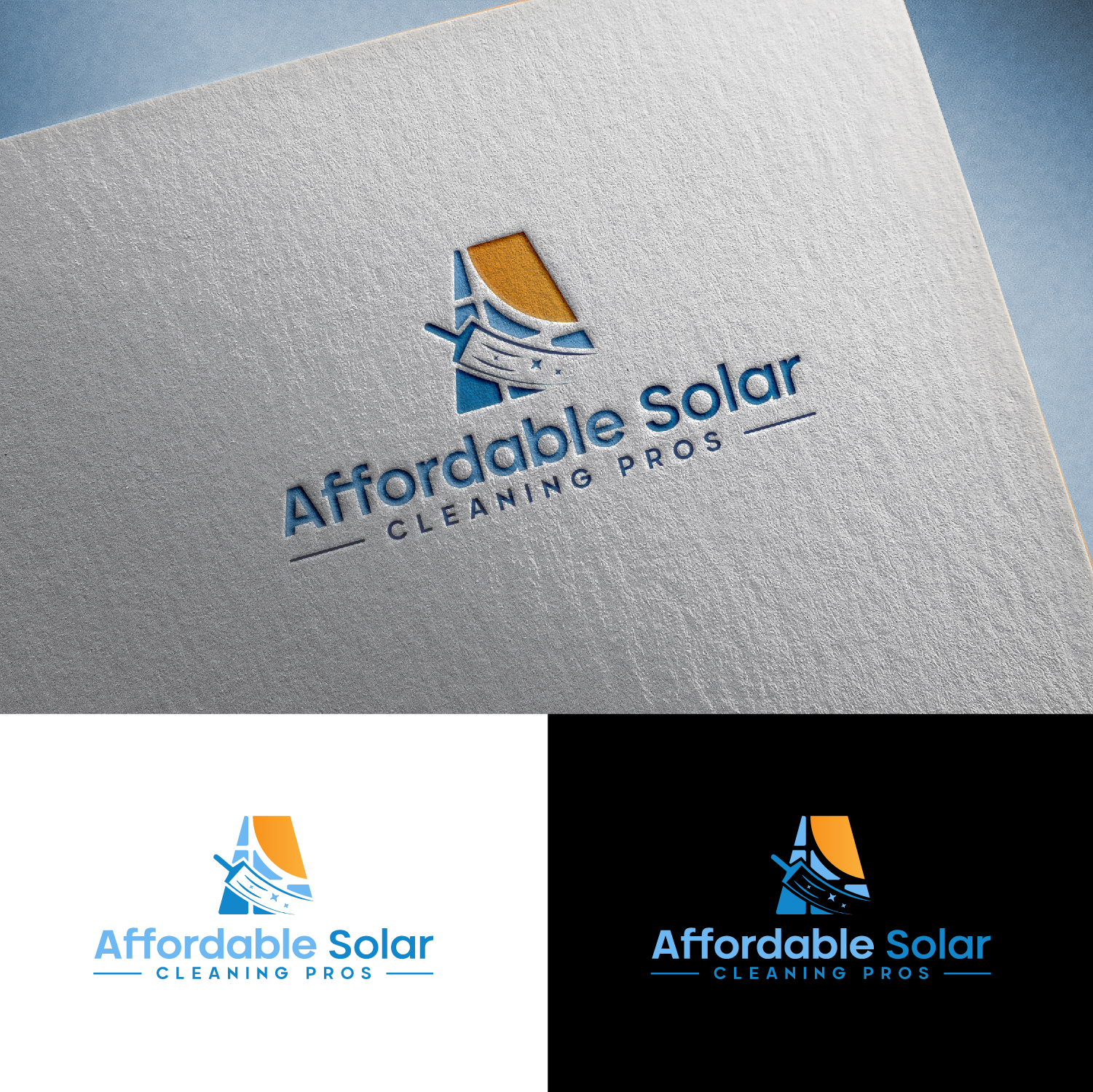 Logo Design by S.H Designs for Affordable Solar Cleaning Pros LLC | Design #34453485
