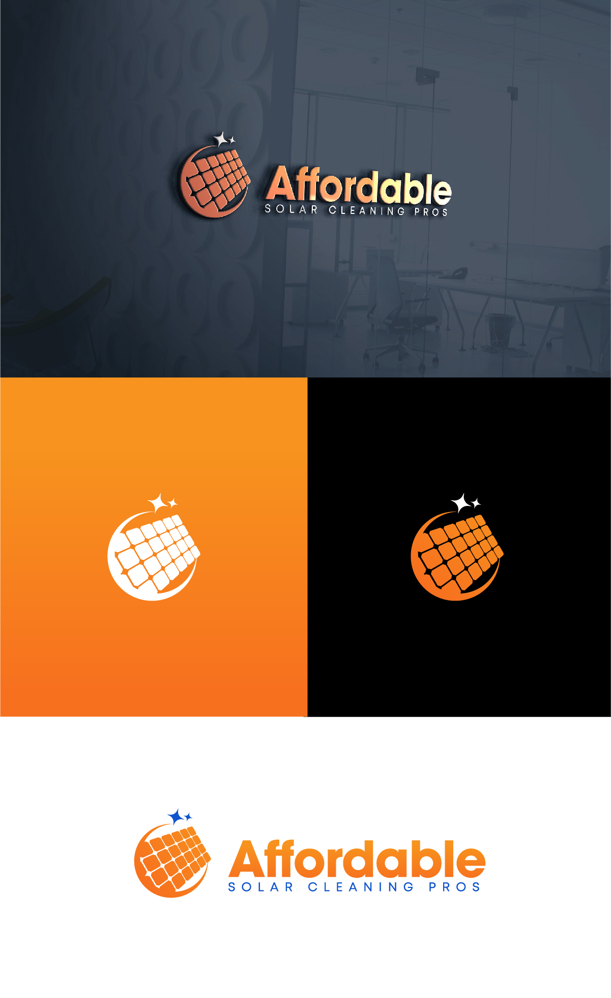 Diseño de Logo por 99 Art.. para Affordable Solar Cleaning Pros LLC | Diseño #34453381