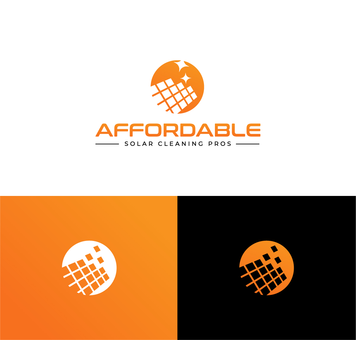Diseño de Logo por 99 Art.. para Affordable Solar Cleaning Pros LLC | Diseño #34453384