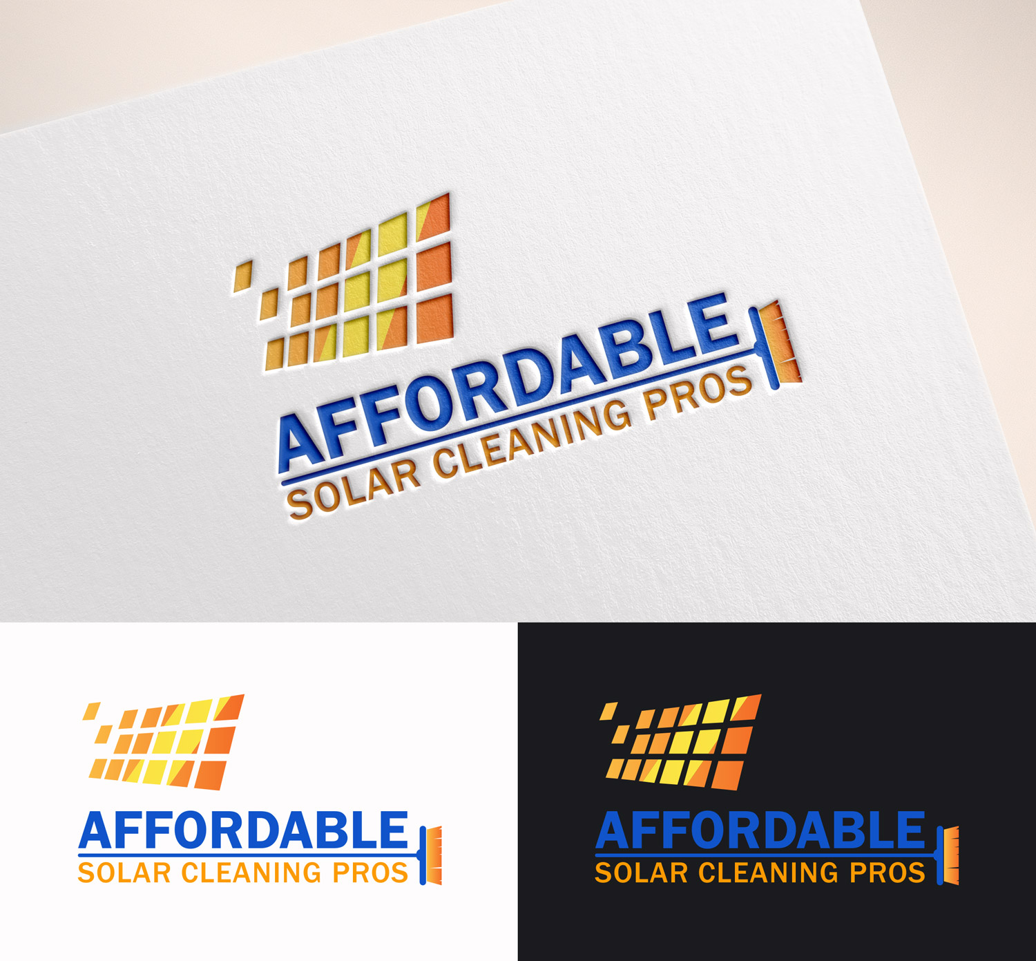 Design de Logo par M Art & Design pour Affordable Solar Cleaning Pros LLC | Design #34452142