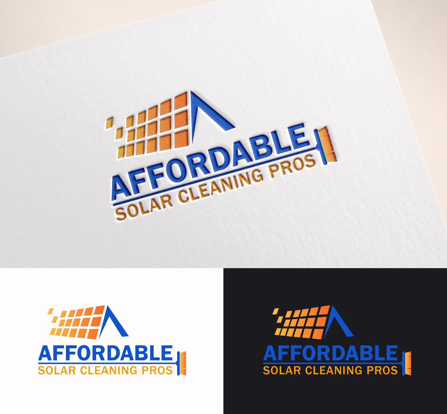 Design de Logo par M Art & Design pour Affordable Solar Cleaning Pros LLC | Design #34452246