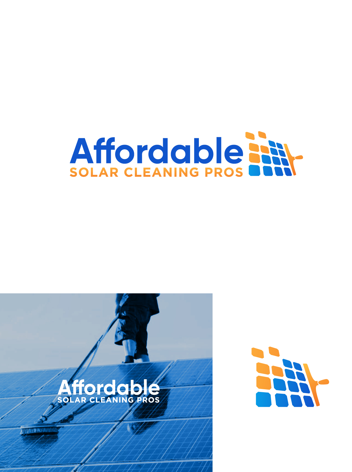 Logo Design by apik. for Affordable Solar Cleaning Pros LLC | Design #34456046