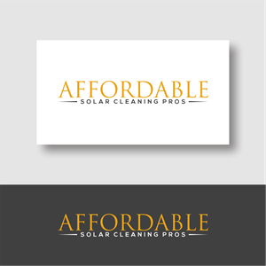 Logo Design by ganesaputu for Affordable Solar Cleaning Pros LLC | Design: #34456166