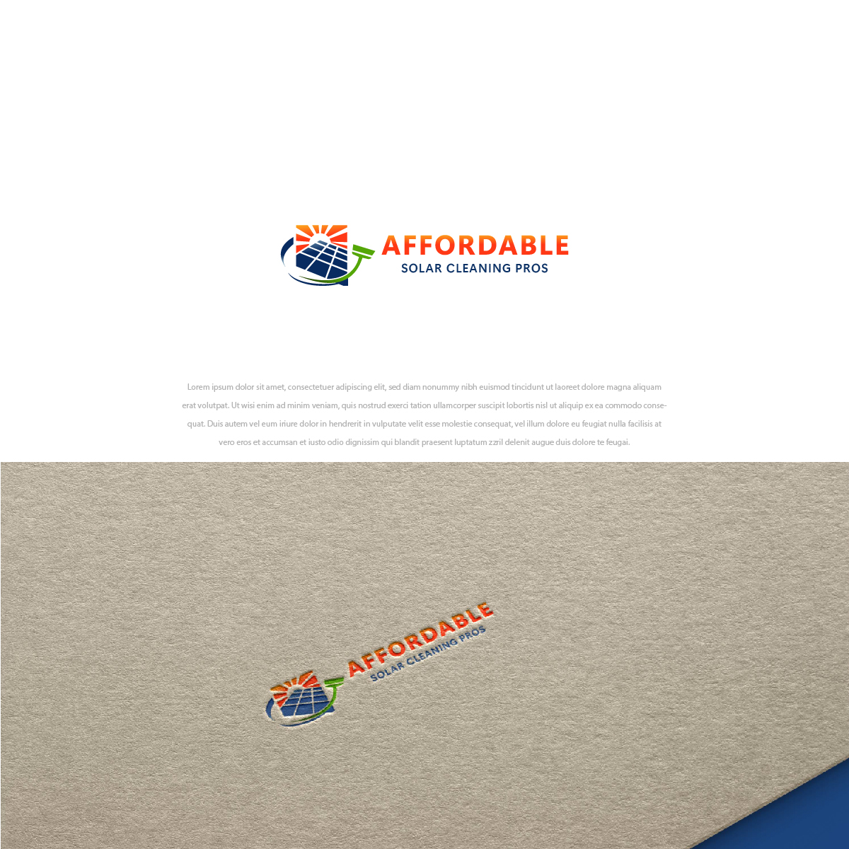 Logo Design by urvaG for Affordable Solar Cleaning Pros LLC | Design #34454087