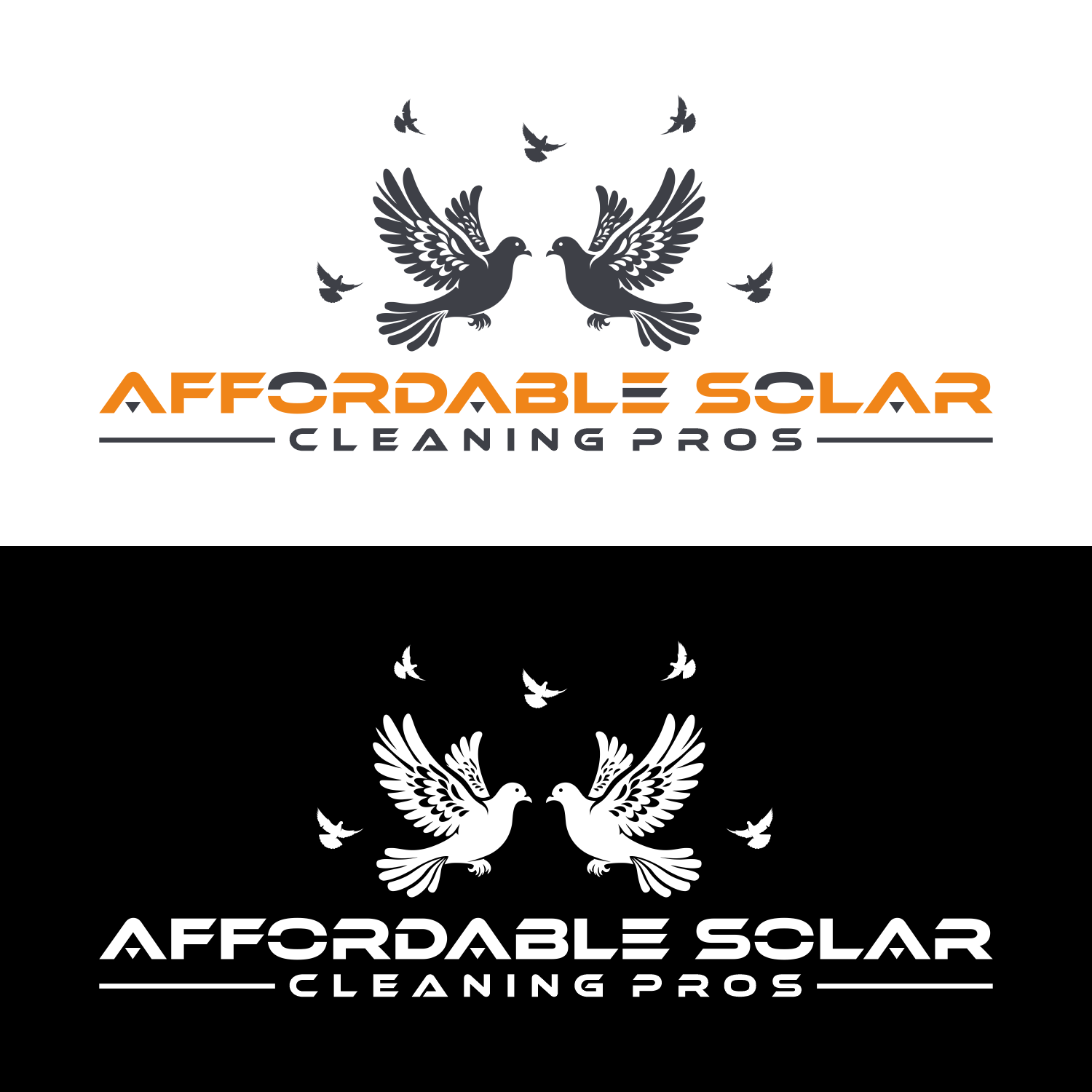 Logo Design by Solikin Design for Affordable Solar Cleaning Pros LLC | Design #34475640