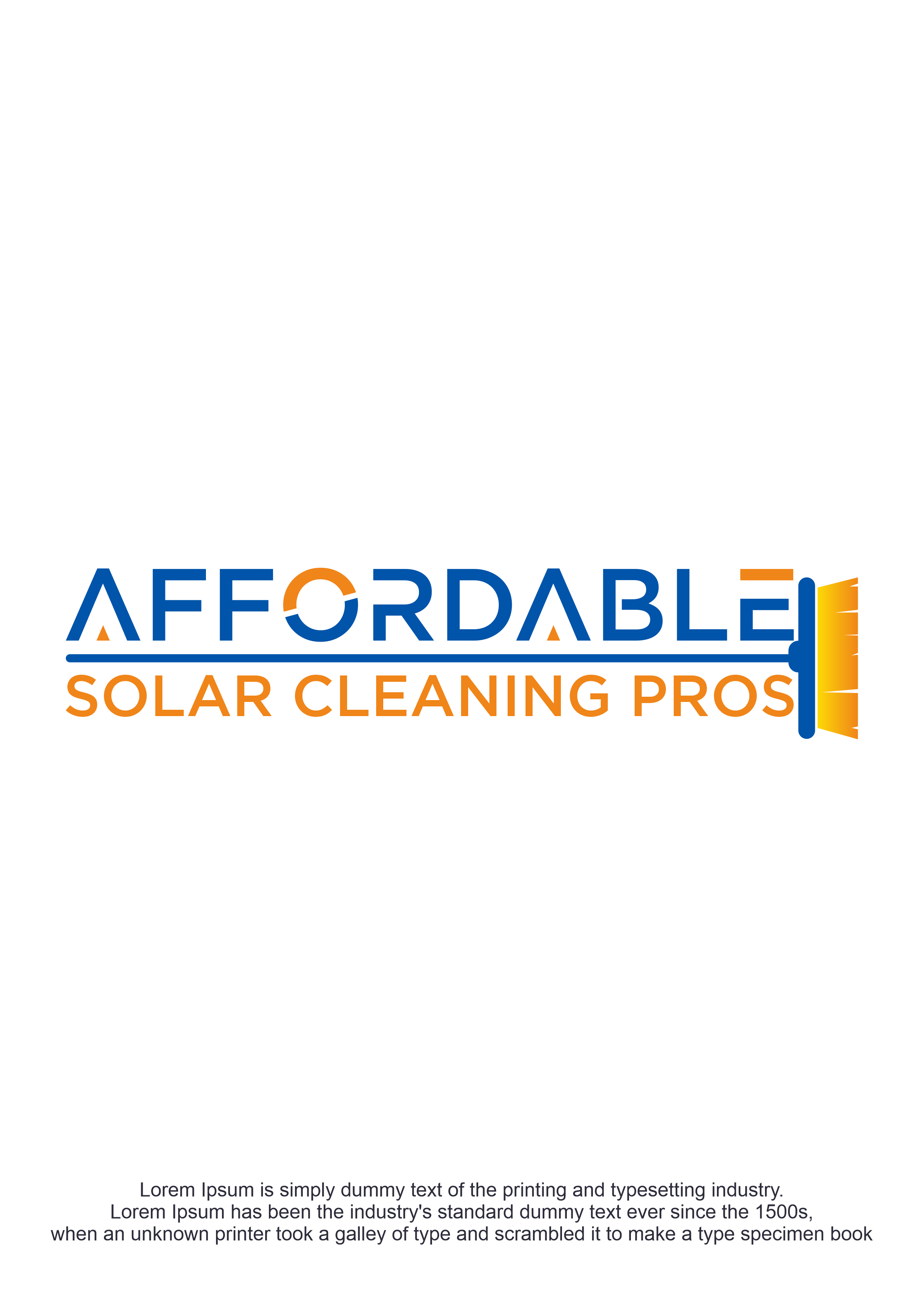 Logo Design by Abigaill_design for Affordable Solar Cleaning Pros LLC | Design #34456048