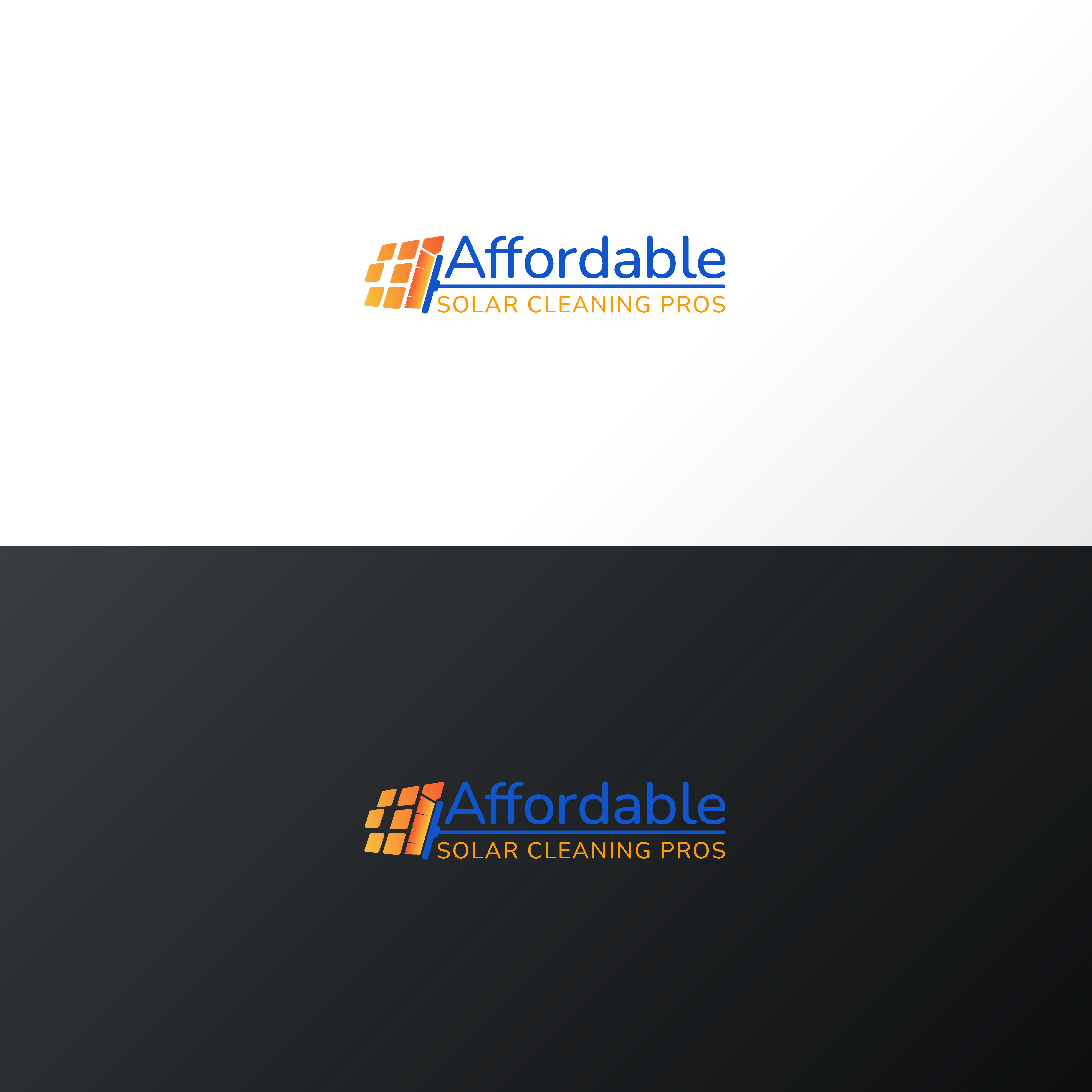 Logo Design by Mhosneezaman for Affordable Solar Cleaning Pros LLC | Design #34454267