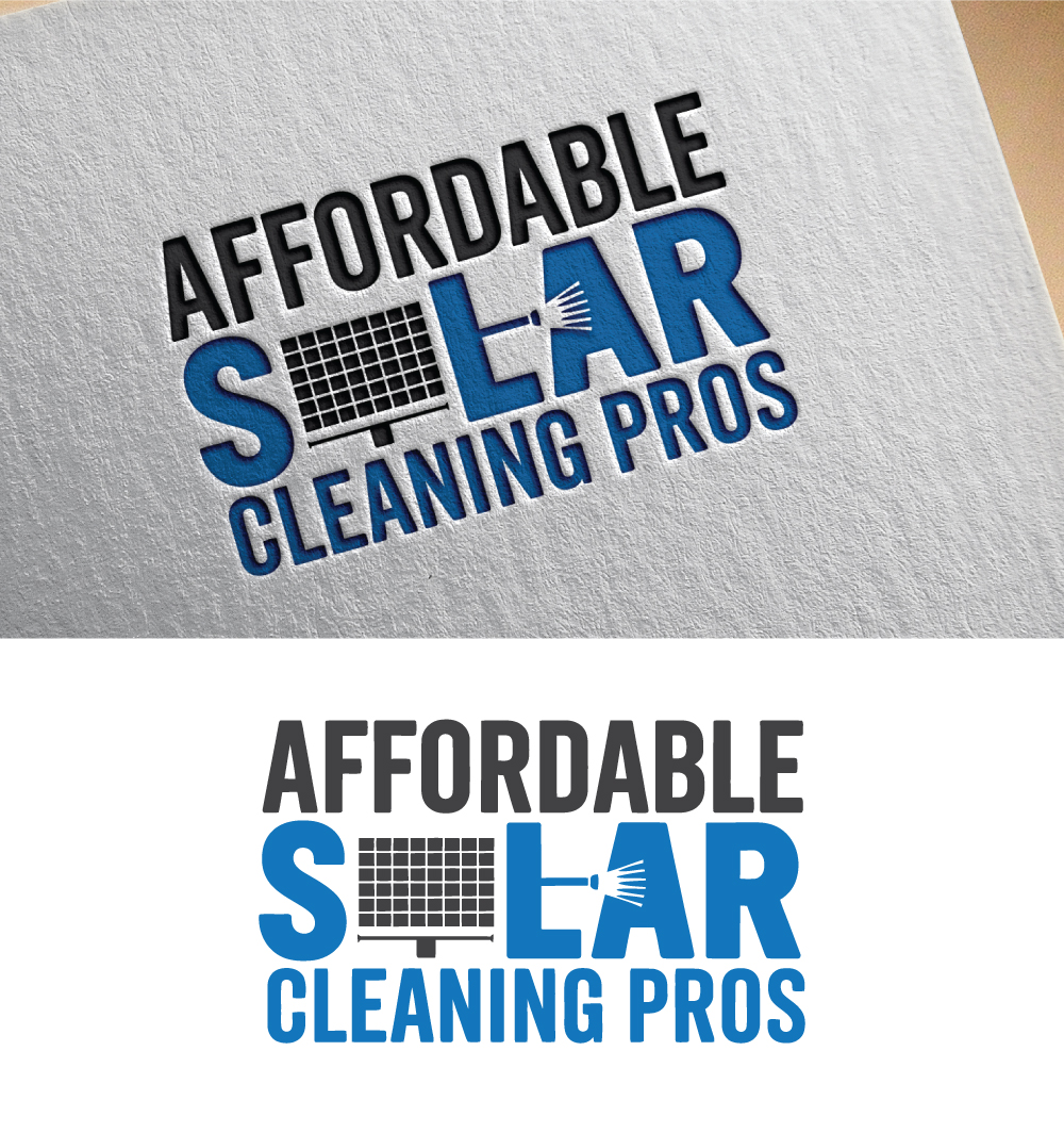 Logo Design by bute for Affordable Solar Cleaning Pros LLC | Design #34461104