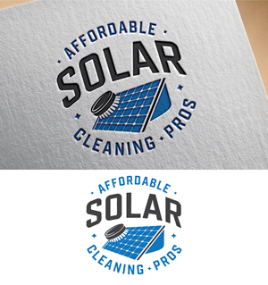 Logo Design by bute for Affordable Solar Cleaning Pros LLC | Design: #34461105