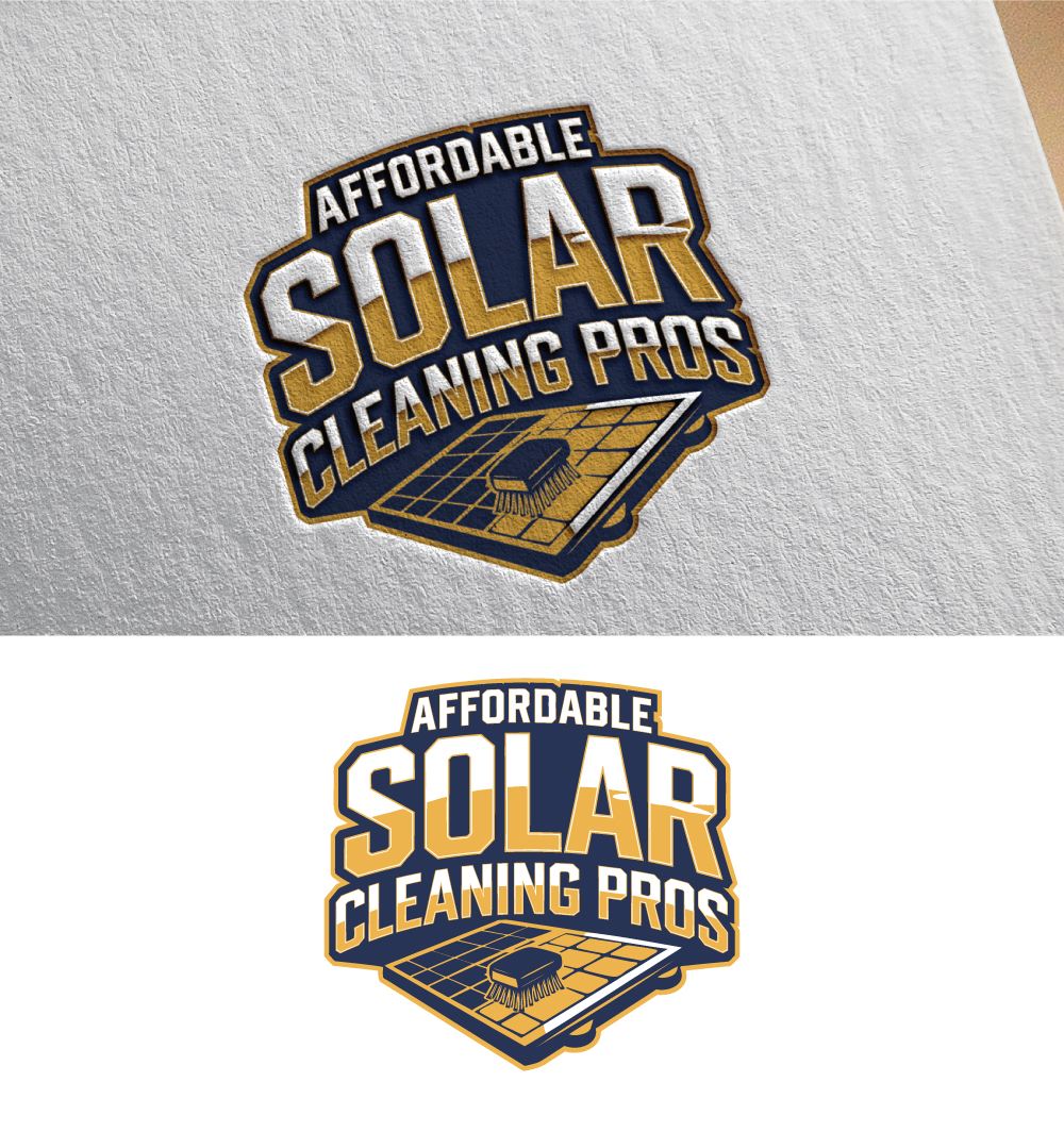 Logo Design by bute for Affordable Solar Cleaning Pros LLC | Design #34461106