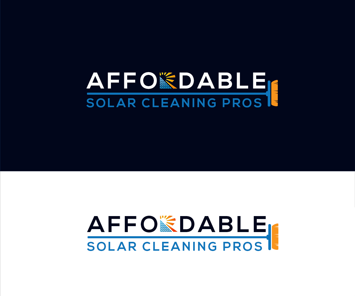 Logo Design by SANJU1 for Affordable Solar Cleaning Pros LLC | Design #34453114