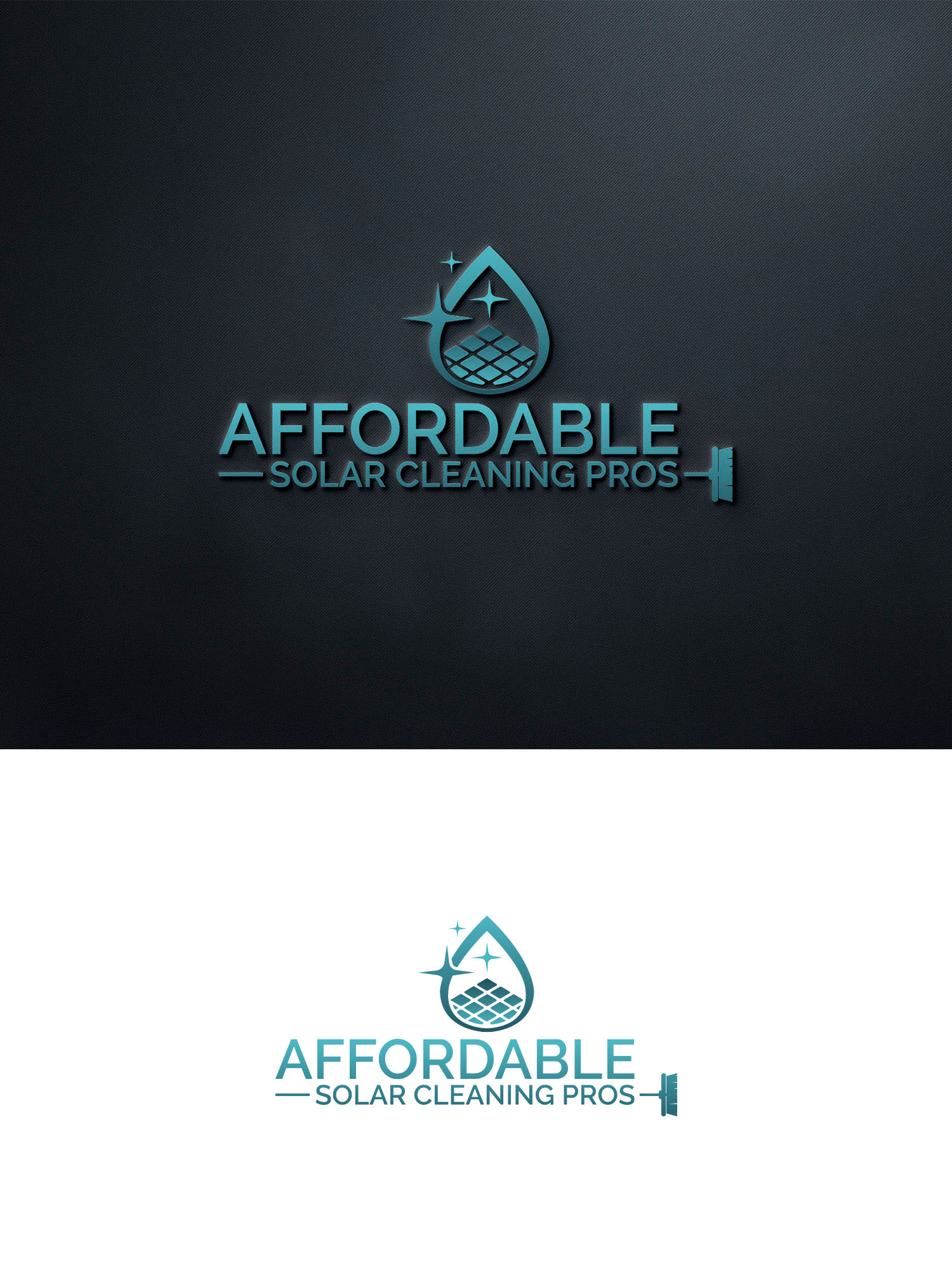 Logo Design by Majesty Design  for Affordable Solar Cleaning Pros LLC | Design #34453465