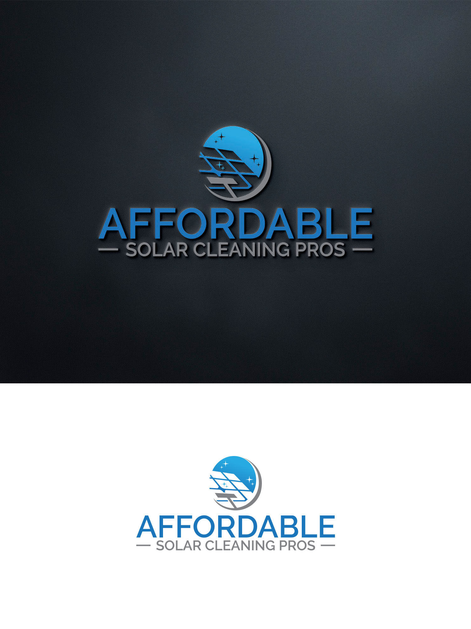 Logo Design by Majesty Design  for Affordable Solar Cleaning Pros LLC | Design #34453466