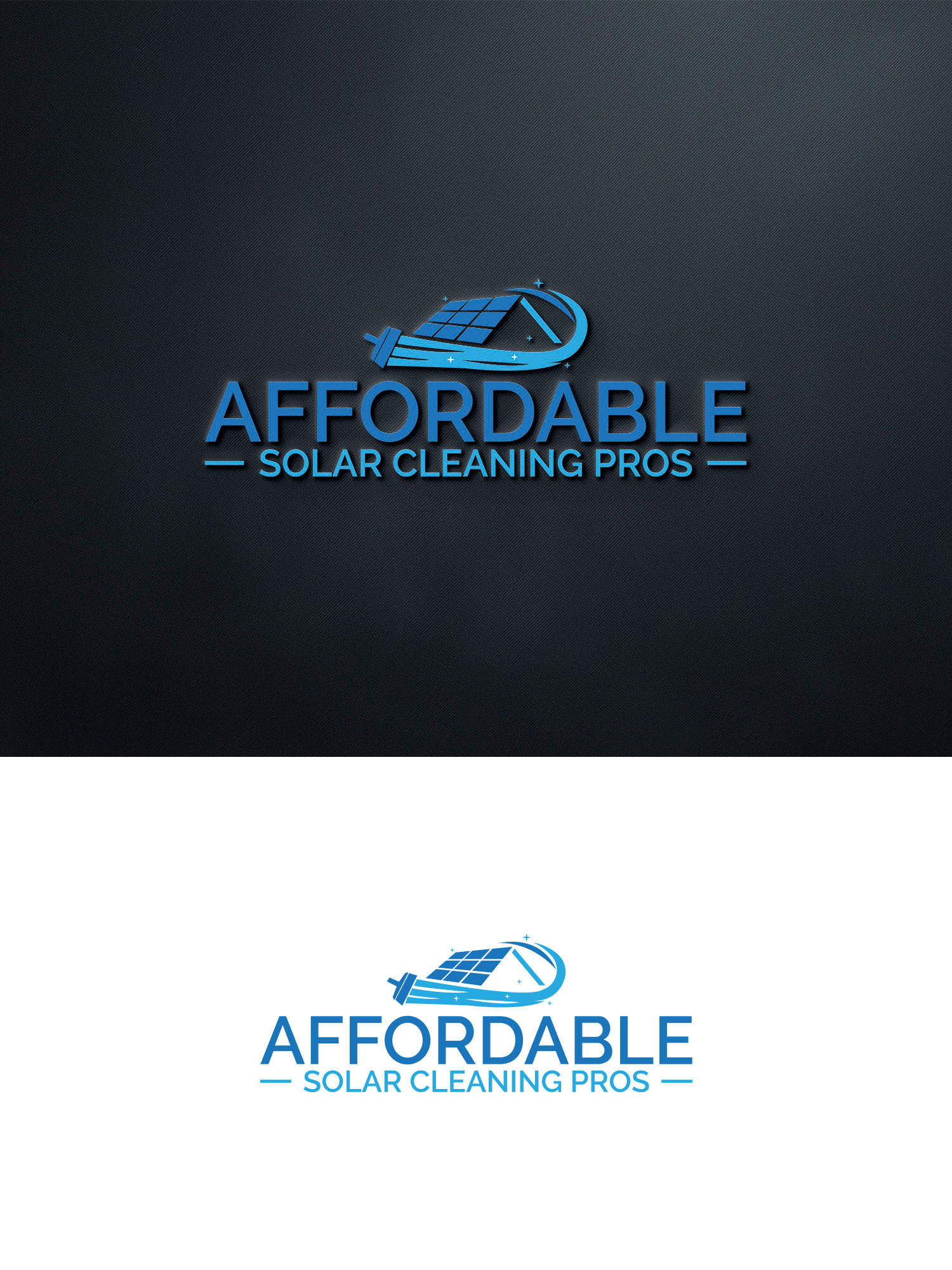 Logo Design by Majesty Design  for Affordable Solar Cleaning Pros LLC | Design #34453468
