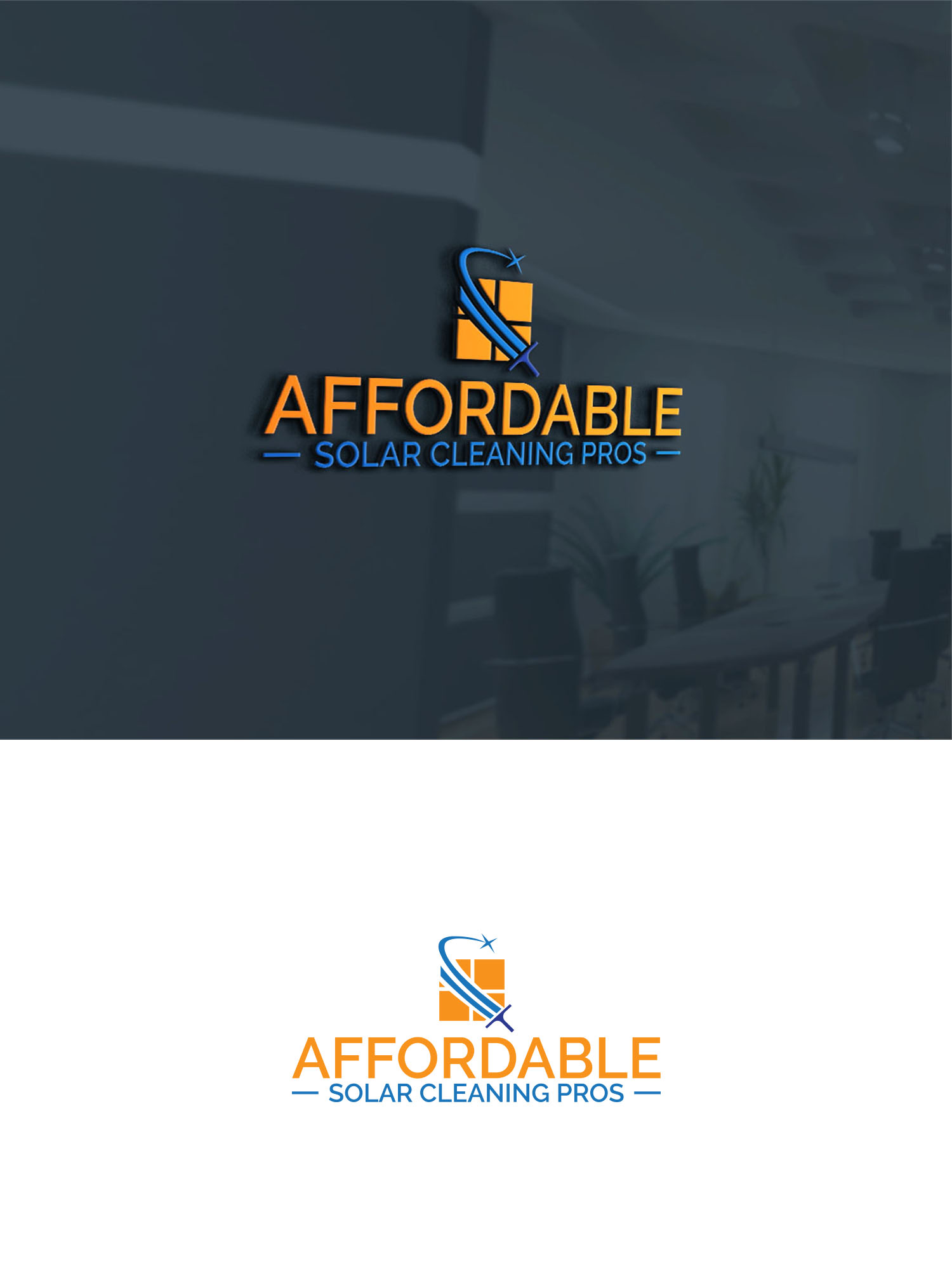 Logo Design by Majesty Design  for Affordable Solar Cleaning Pros LLC | Design #34453470