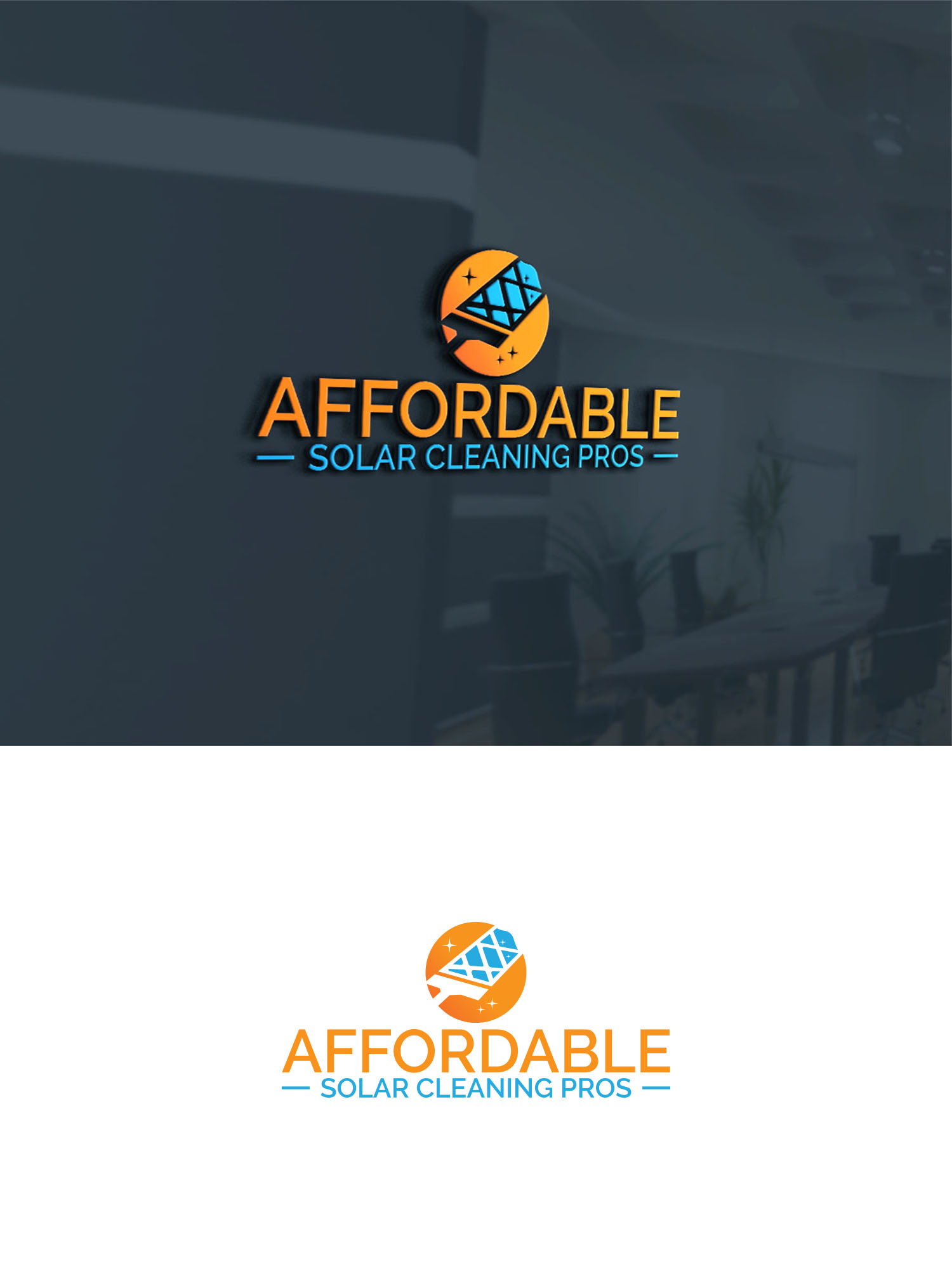 Logo Design by Majesty Design  for Affordable Solar Cleaning Pros LLC | Design #34453471
