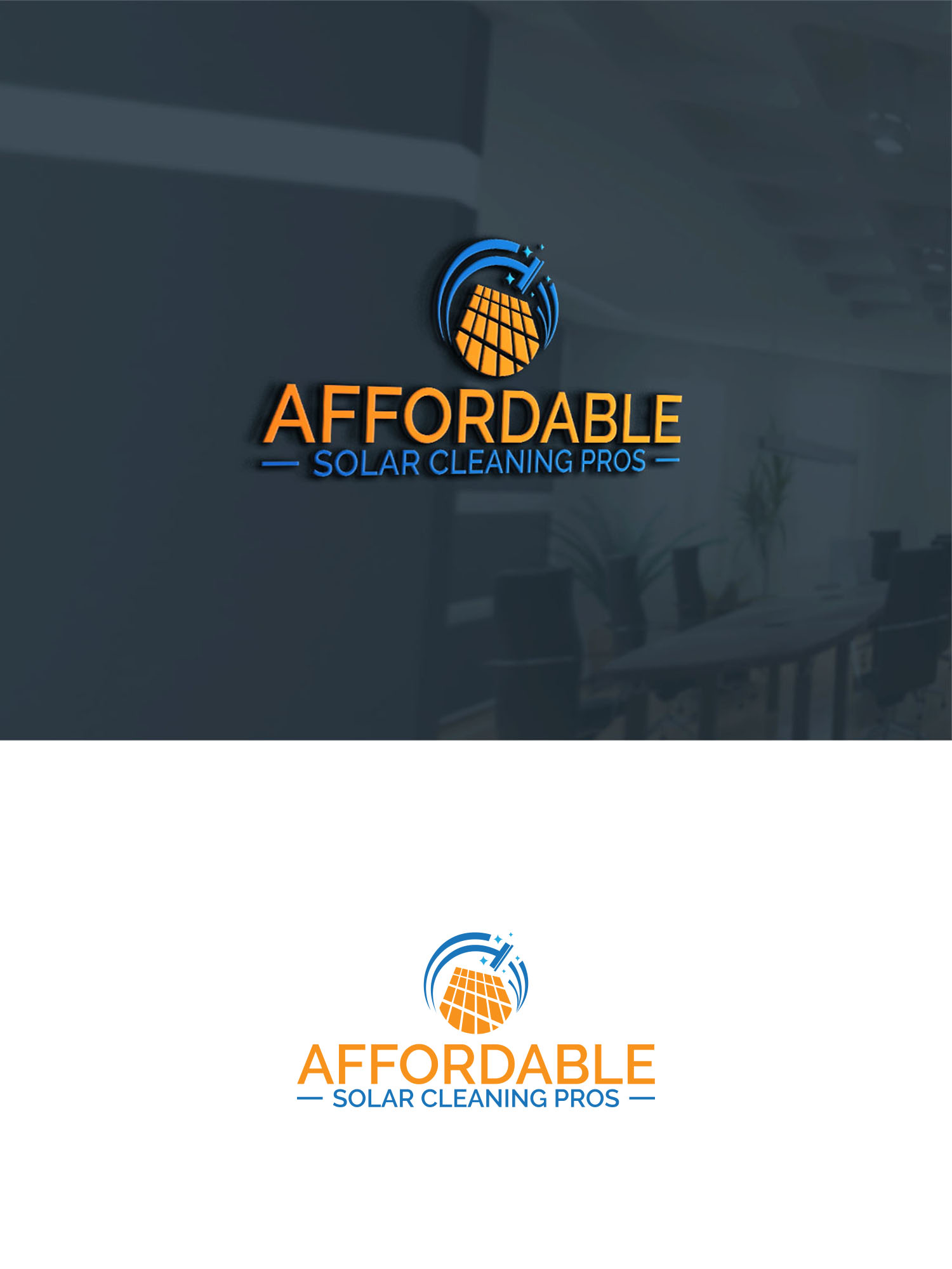 Logo Design by Majesty Design  for Affordable Solar Cleaning Pros LLC | Design #34453472