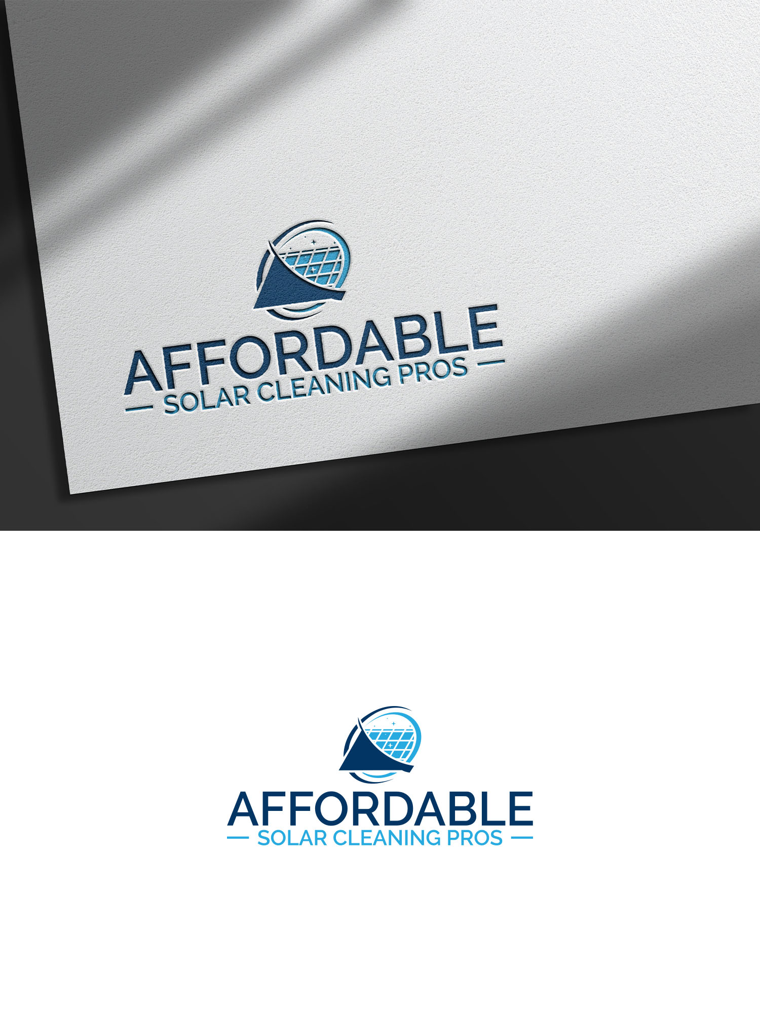 Logo Design by Majesty Design  for Affordable Solar Cleaning Pros LLC | Design #34453478