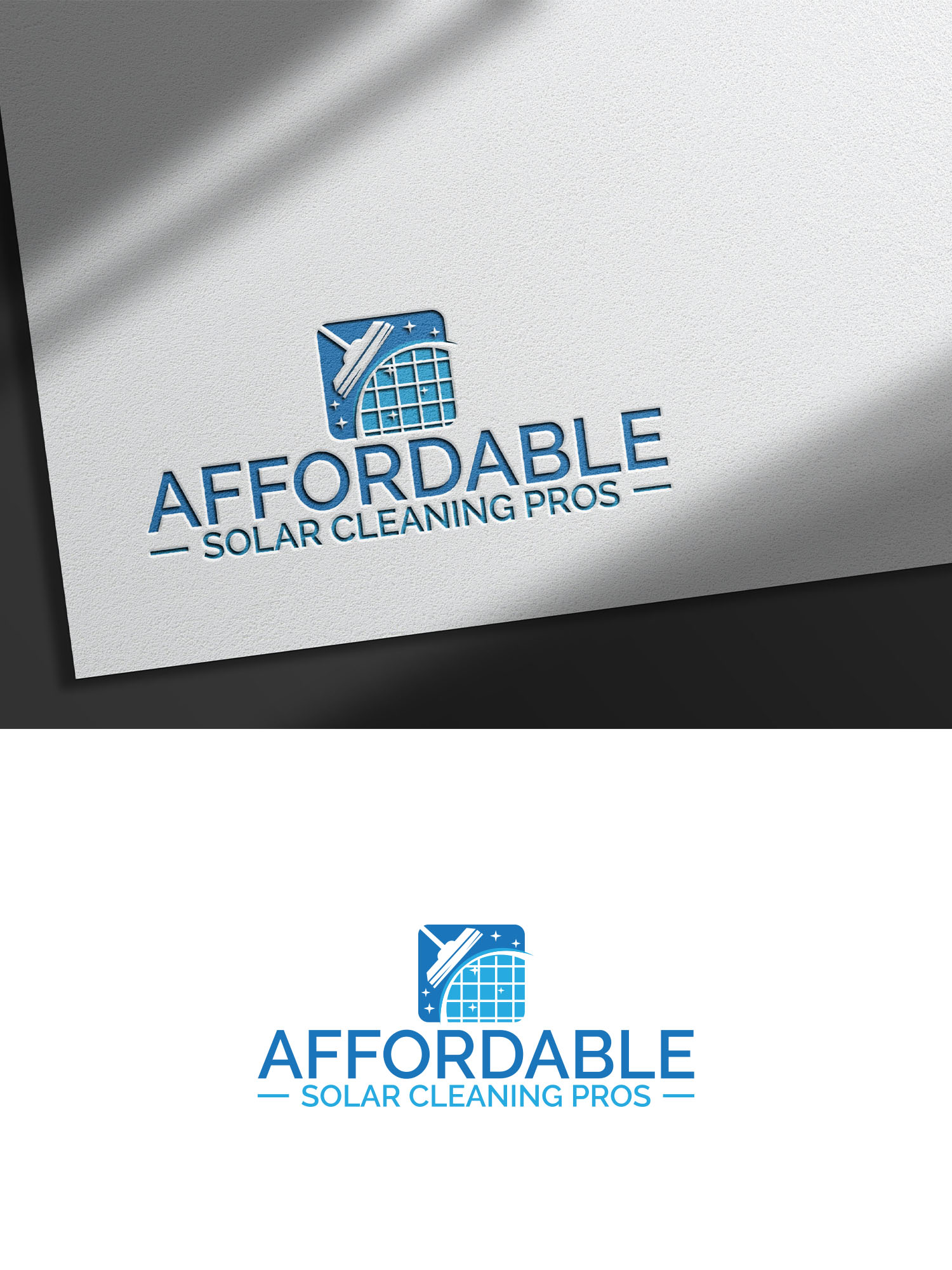 Logo Design by Majesty Design  for Affordable Solar Cleaning Pros LLC | Design #34453479