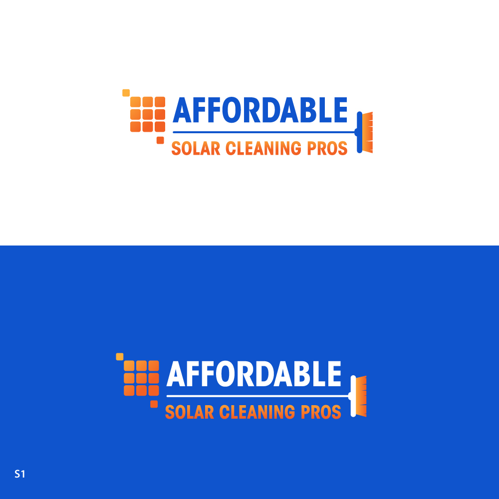 Logo Design by Sujit Banerjee for Affordable Solar Cleaning Pros LLC | Design #34459471