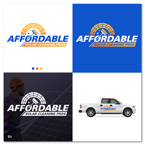 Logo Design by Sujit Banerjee for Affordable Solar Cleaning Pros LLC | Design: #34459475