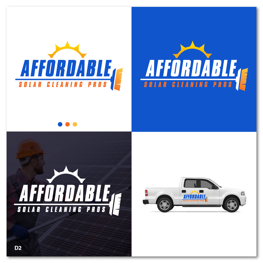 Logo Design by Sujit Banerjee for Affordable Solar Cleaning Pros LLC | Design #34459477