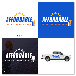 Logo Design by Sujit Banerjee for Affordable Solar Cleaning Pros LLC | Design: #34459477