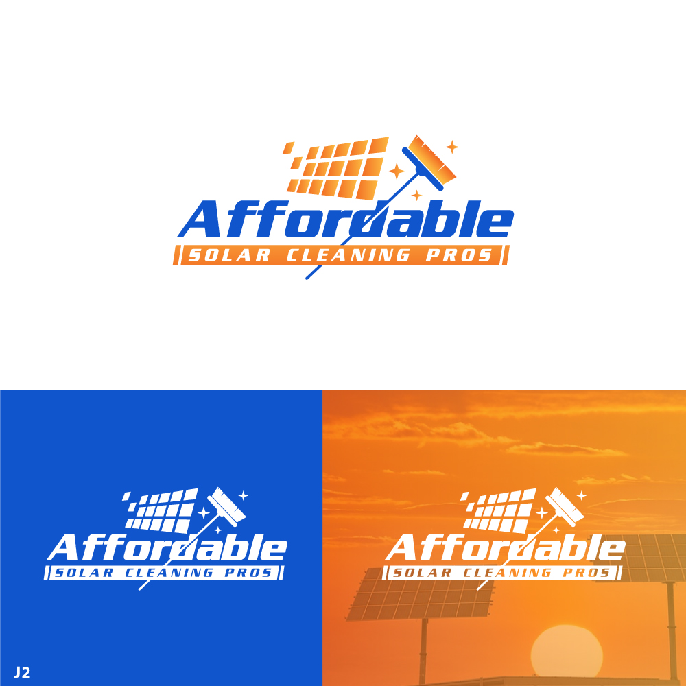 Logo Design by Sujit Banerjee for Affordable Solar Cleaning Pros LLC | Design #34459478