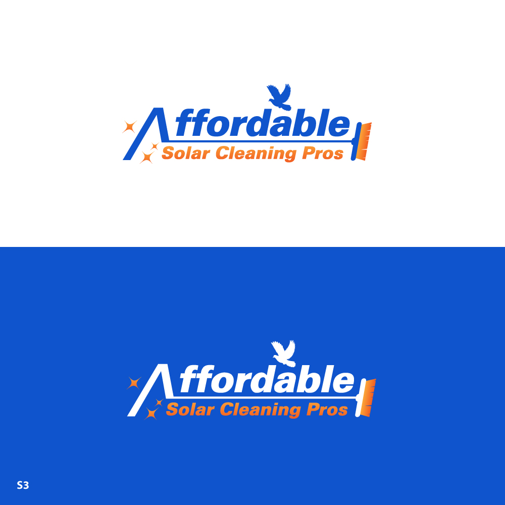 Logo Design by Sujit Banerjee for Affordable Solar Cleaning Pros LLC | Design #34480099