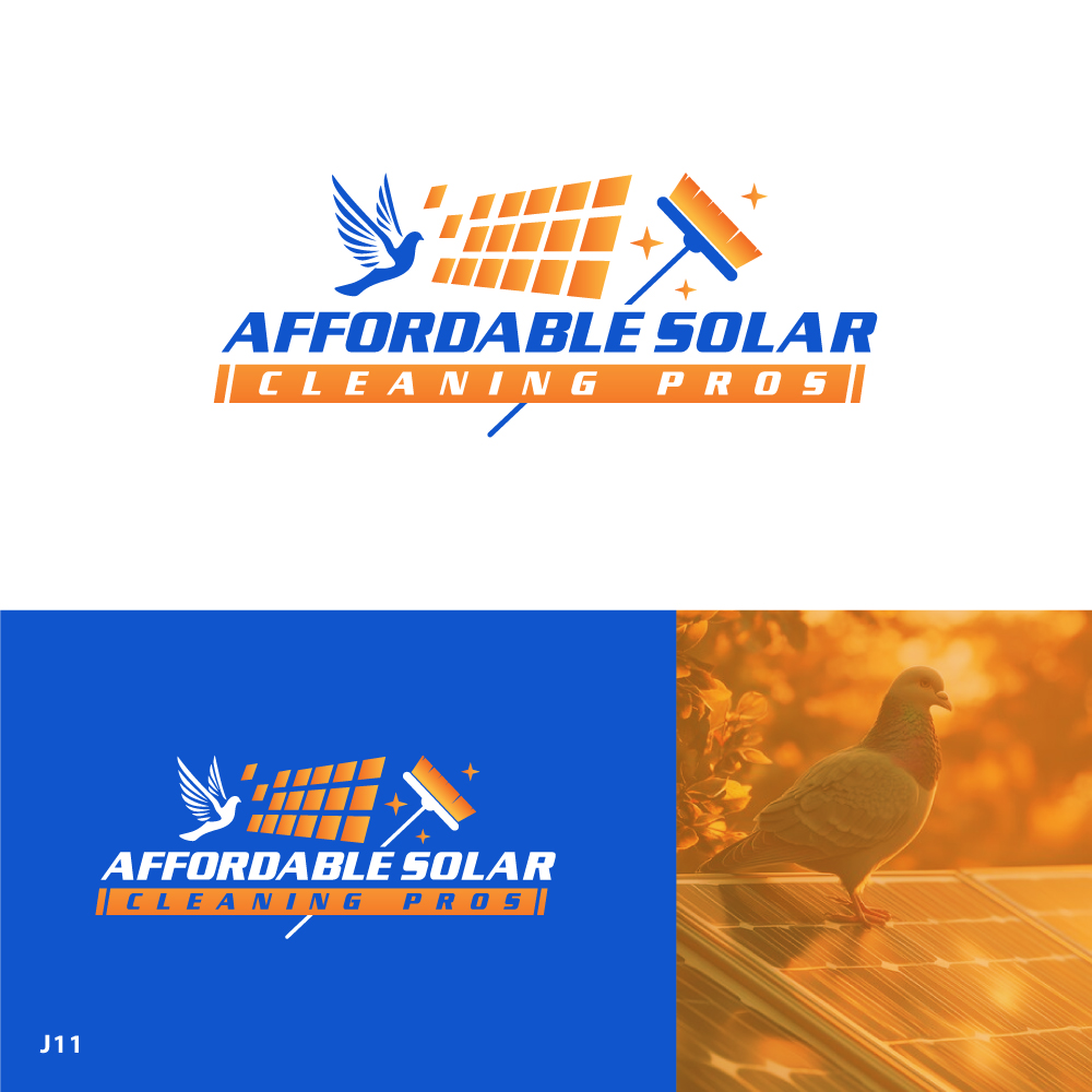 Logo Design by Sujit Banerjee for Affordable Solar Cleaning Pros LLC | Design #34480333