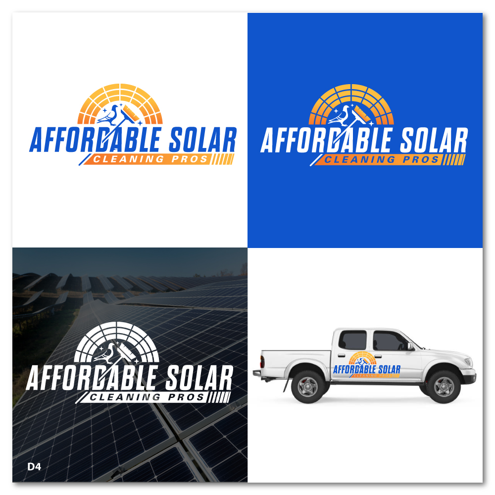 Logo Design by Sujit Banerjee for Affordable Solar Cleaning Pros LLC | Design #34482581