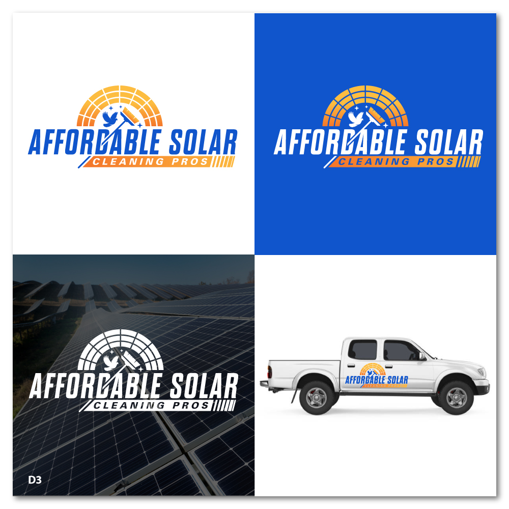 Logo Design by Sujit Banerjee for Affordable Solar Cleaning Pros LLC | Design #34482587