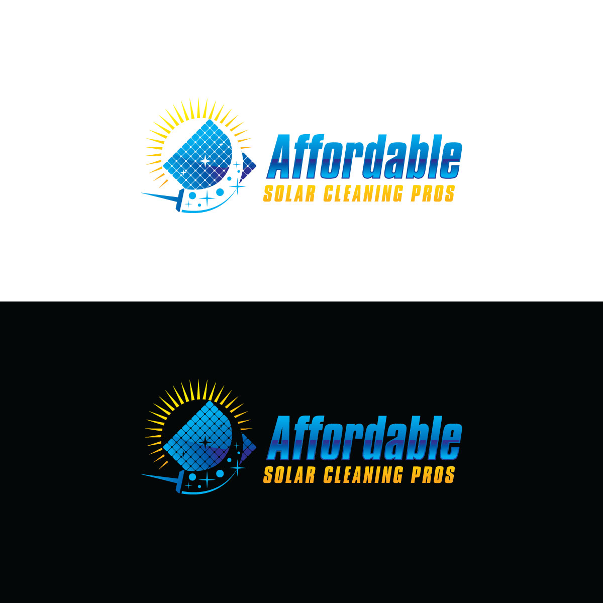 Logo Design by prodesigns99 for Affordable Solar Cleaning Pros LLC | Design #34452416